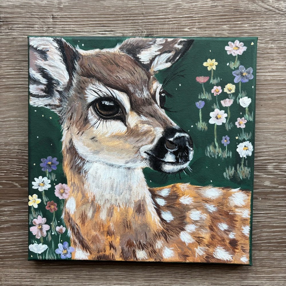 Original 10x10” acrylic painting on canvas